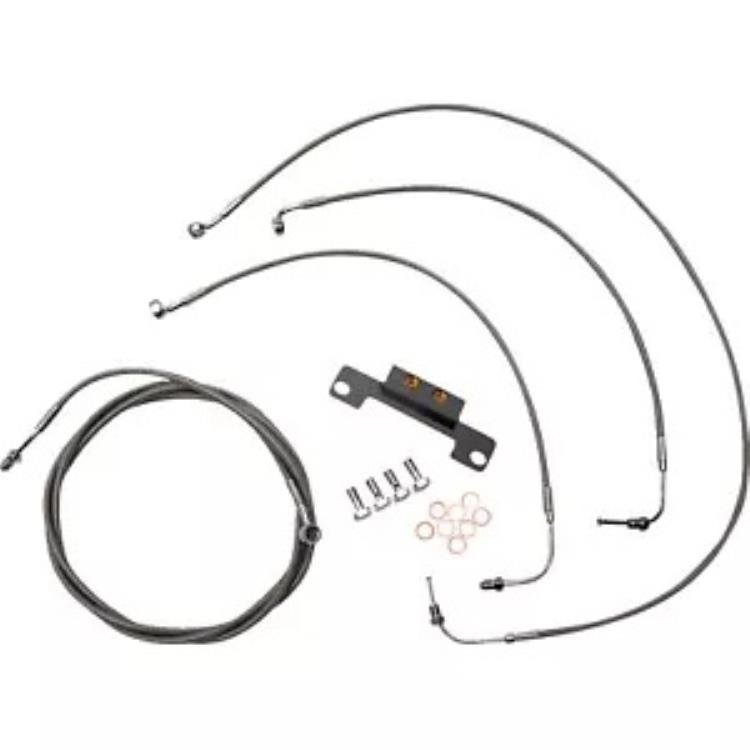 LAチョッパーズ ミニエイプハンドルバー用ステンレススタンダードケーブルキット (LA-8056KT-08) LA Choppers Stainless Standard Cable Kit for Mini Ape Handlebars (LA-8056KT-08) 【並行輸入品】｜カスタムパーツ WORLD倉庫