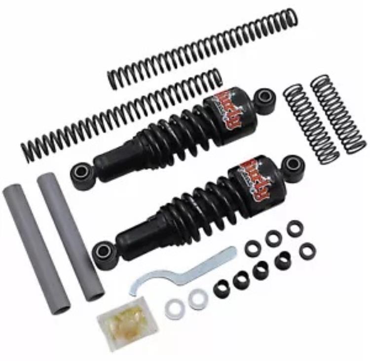 Burly Slammer フロント & ブラック リア ショック サスペンション ドロップ キット (B28-1001B) Burly Slammer Front & Black Rear Shock Suspension Drop Kit (B28-1001B) 【並行輸入品】