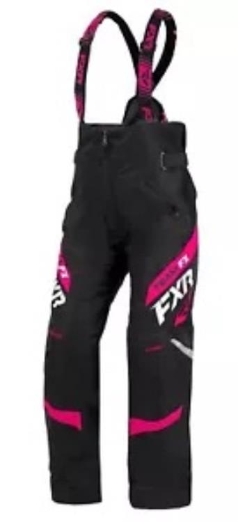 FXR チーム FX レディース スノー パンツ/ビブ ブラック/フクシア FXR Team FX Womens Snow Pants/Bibs Black/Fuchsia 【並行輸入品】