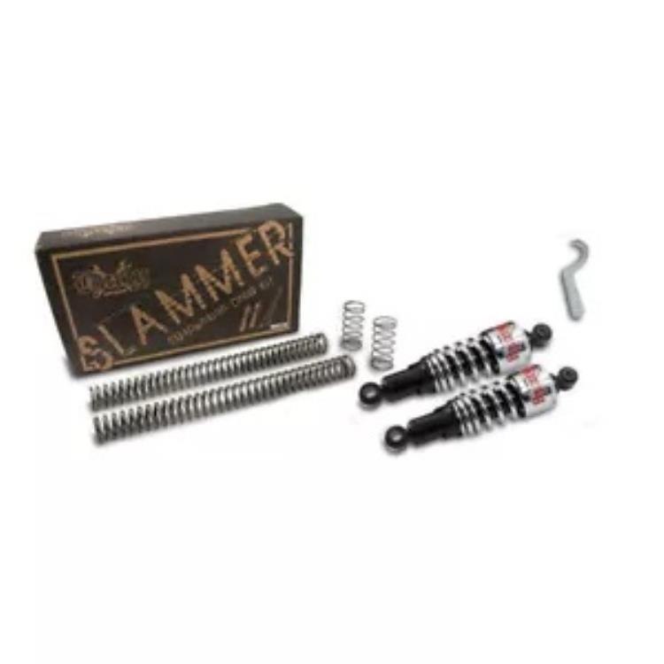 Burly Slammer フロント & クローム リア ショック サスペンション ドロップ キット (B28-1001) Burly Slammer Front & Chrome Rear Shock Suspension Drop Kit (B28-1001) 【並行輸入品】