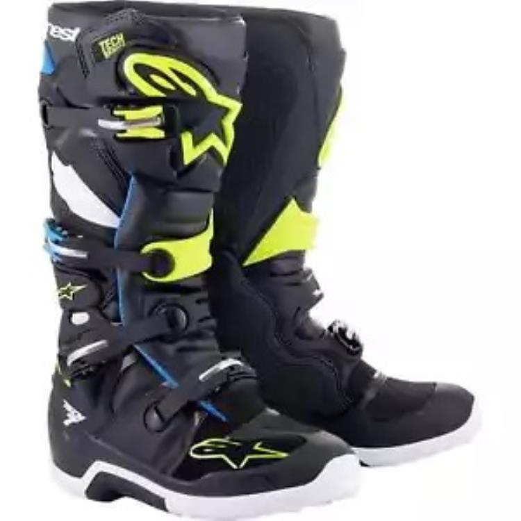 Alpinestars Tech 7 '14 メンズ MX オフロード ブーツ ブラック/ブルー/イエロー Alpinestars Tech 7 '14 Mens MX Offroad Boots Black/Blue/Yellow 【並行輸入品】｜カスタムパーツ WORLD倉庫