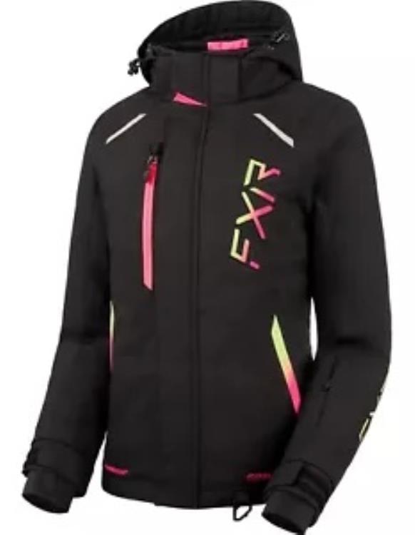 FXR パルス レディース スノー ジャケット ブラック/キウイ/ピンク FXR Pulse Womens Snow Jacket Black/Kiwi/Pink 【並行輸入品】｜カスタムパーツ WORLD倉庫