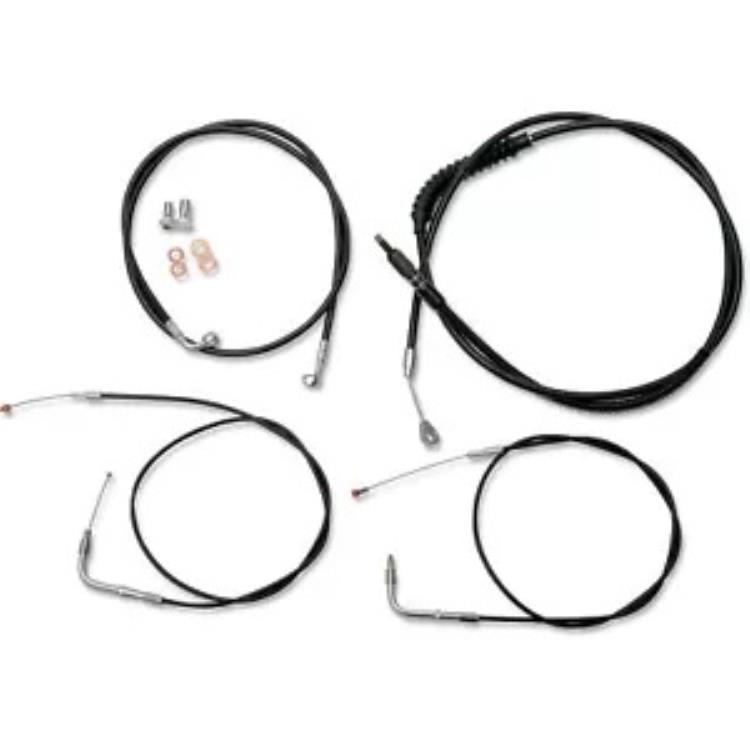 LA Choppers ブラック ビニール 標準ケーブル キット (15 インチ～17 インチ バー用) (LA-8140KT-16B) LA Choppers Black Vinyl Standard Cable Kit for 15"-17" Bars (LA-8140KT-16B) 【並行輸入品】｜カスタムパーツ WORLD倉庫