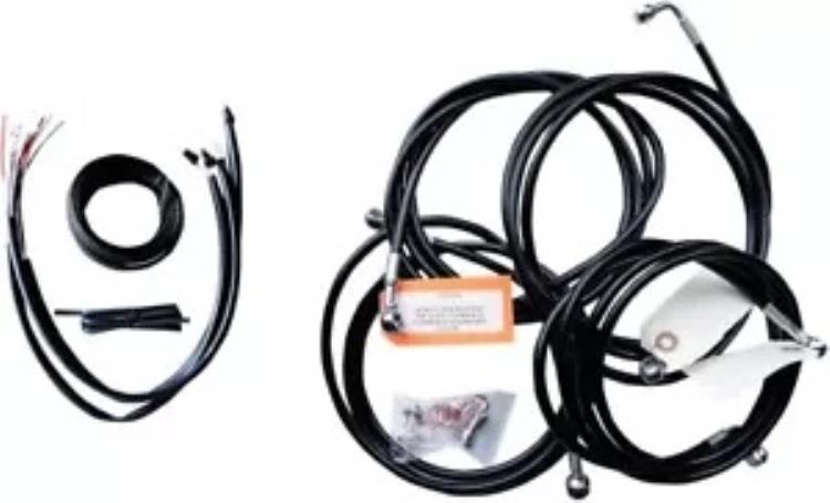 LA Choppers ブラック ビニール コンプリート ケーブル キット (15 インチ～17 インチ バー用) (LA-8053KT2-16B) LA Choppers Black Vinyl Complete Cable Kit for 15"-17" Bars (LA-8053KT2-16B) 【並行輸入品】｜カスタムパーツ WORLD倉庫