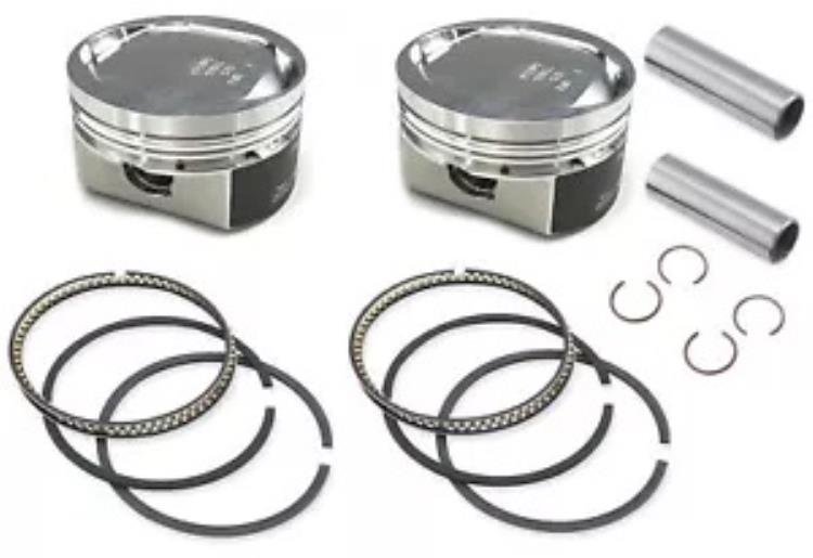 Wiseco 鍛造ピストンキット 10:1 比率、3.498 インチボア Evo スポーツスター用 (K1682) Wiseco Forged Piston Kit 10:1 Ratio, 3.498\