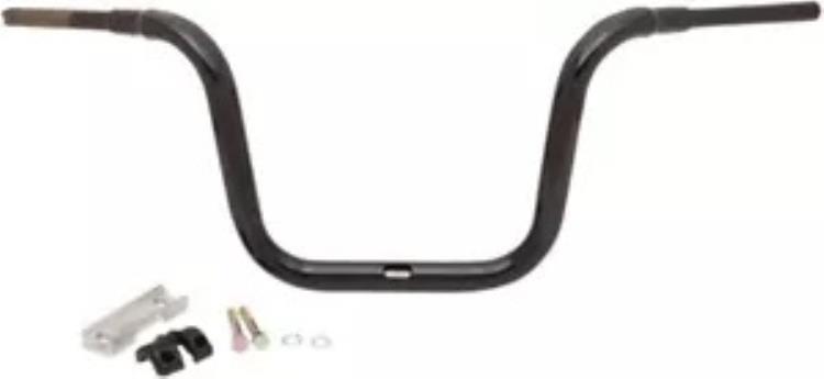LA チョッパーズ 1.5 インチ グランデ トラッド エイプ ハンガー ブラック ハンドルバー 12 インチ ライズ (LA-7314-12B) LA Choppers 1.5\
