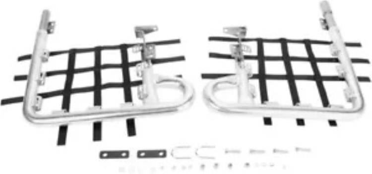 DG ファット シリーズ アルミニウム ナーフ バー (ブラック ウェビング付き) (602-2130) DG Fat Series Aluminum Nerf Bar w/Black Webbing (602-2130) 【並行輸入品】
