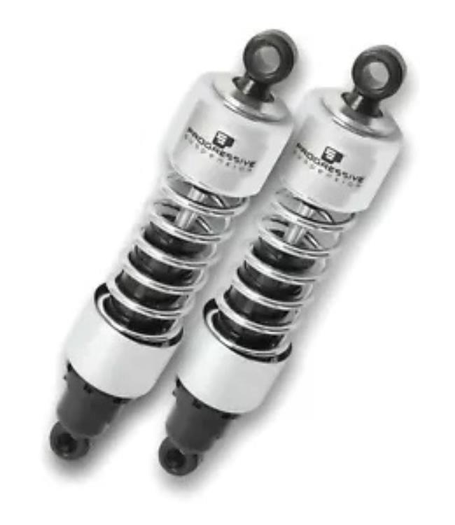 Progressive 412 シリーズ オートバイ クローム 11.5 インチ リア ショック (412-4254C) Progressive 412 Series Motorcycle Chrome 11.5\
