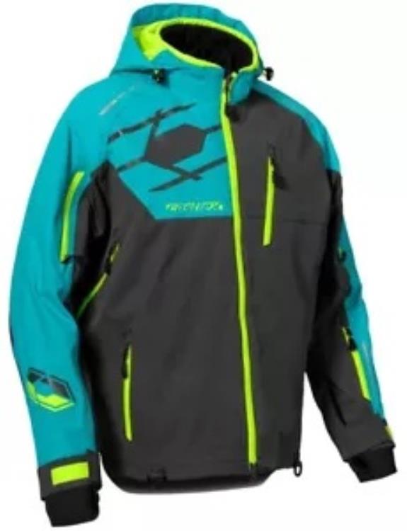 Castle X Flex メンズ スノー ジャケット チャコール/ターコイズ/ハイビズ Castle X Flex Mens Snow Jacket Charcoal/Turquoise/Hi-Vis 【並行輸入品】