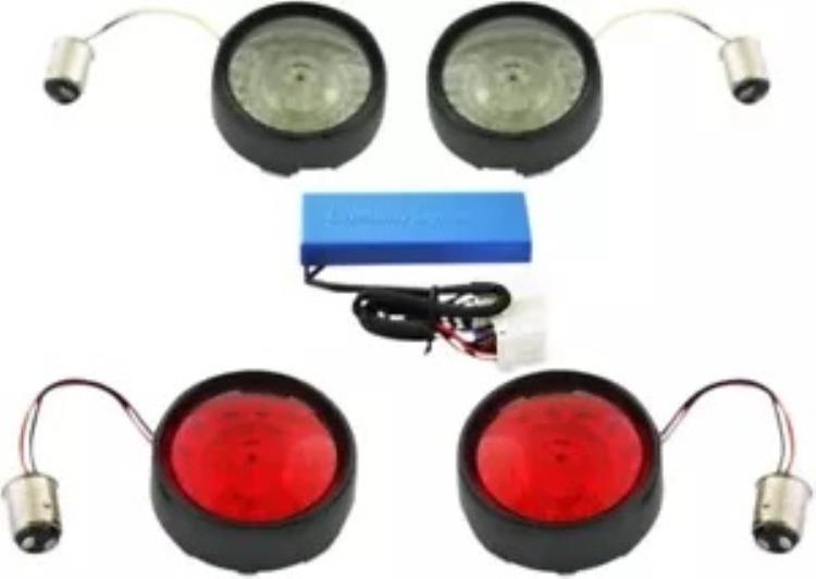 カスタムダイナミクス LED バレットレンズ フロント & リア ウインカー キット (PB-HD-BB-B) Custom Dynamics LED Bullet Lens Front & Rear Turn Signal Kit (PB-HD-BB-B) 【並行輸入品】