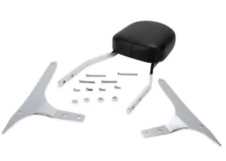 コブラ スクエア スタンダード 17 インチ クローム シーシーバー パッセンジャー バックレスト (02-5225) Cobra Square Standard 17\