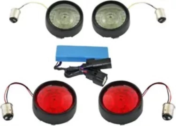 カスタムダイナミクス LED バレットレンズ フロント & リア ウインカー キット (PB-SS-BB-B) Custom Dynamics LED Bullet Lens Front & Rear Turn Signal Kit (PB-SS-BB-B) 【並行輸入品】