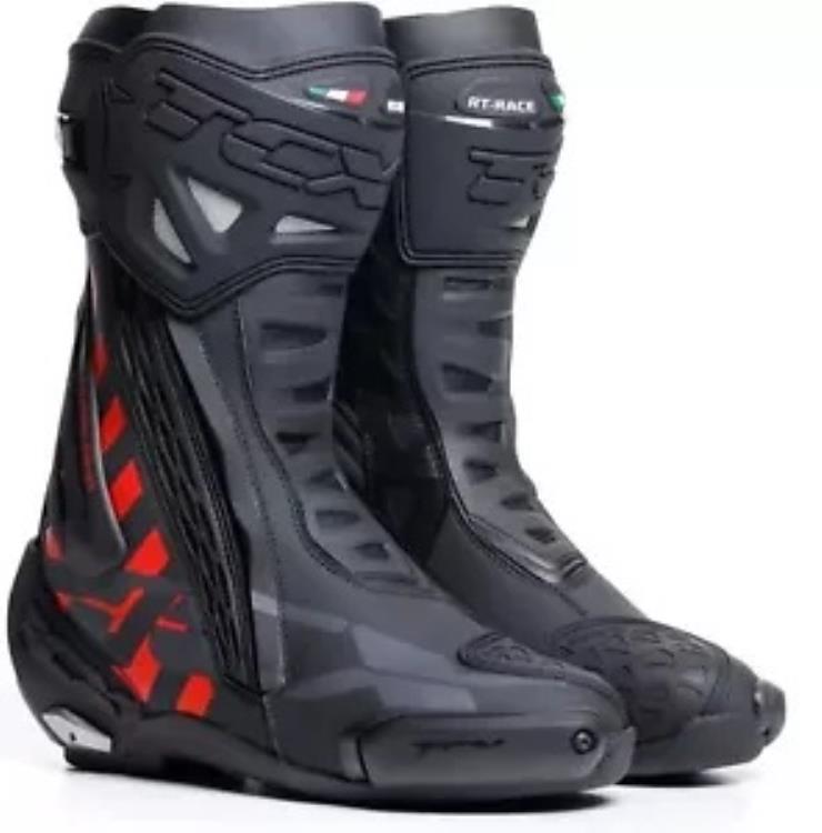 TCX RT-Race メンズ オートバイ ブーツ ブラック/レッド TCX RT-Race Mens Motorcycle Boots Black/Red 【並行輸入品】|カスタムパーツ WORLD倉庫