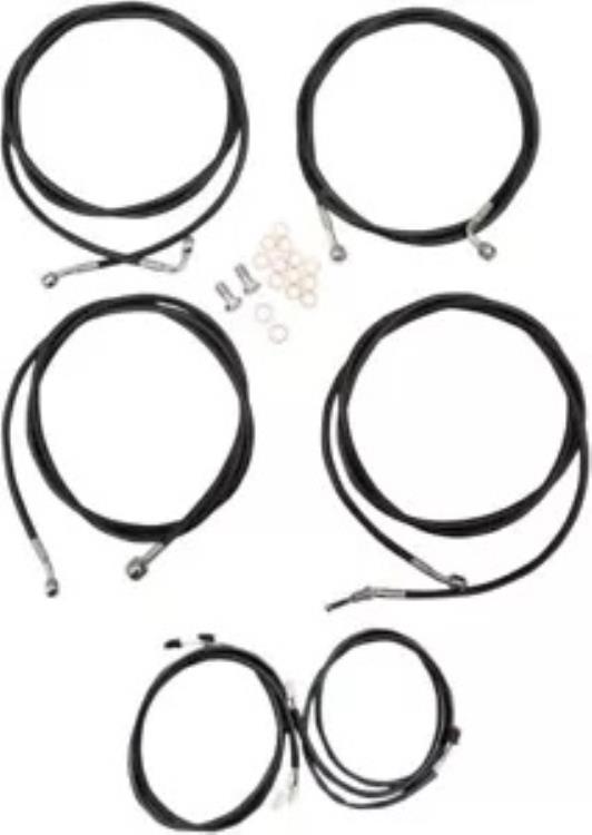 LA Choppers ミニ エイプ バー用ブラック ビニール コンプリート PnP ケーブル キット (LA-8054KT3-08B) LA Choppers Black Vinyl Complete PnP Cable Kit for Mini Ape Bar (LA-8054KT3-08B) 【並行輸入品】｜カスタムパーツ WORLD倉庫