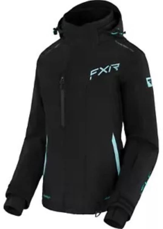 FXR エッジ レディース スノー ジャケット ブラック/シーフォーム/ミント FXR Edge Womens Snow Jacket Black/Seafoam/Mint 【並行輸入品】｜カスタムパーツ WORLD倉庫 76,835円