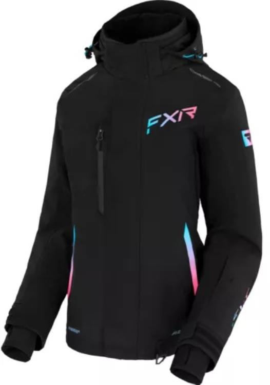 FXR エッジ レディース スノー ジャケット ブラック/スカイブルー/ピンク FXR Edge Womens Snow Jacket Black/Sky Blue/Pink 【並行輸入品】｜カスタムパーツ WORLD倉庫