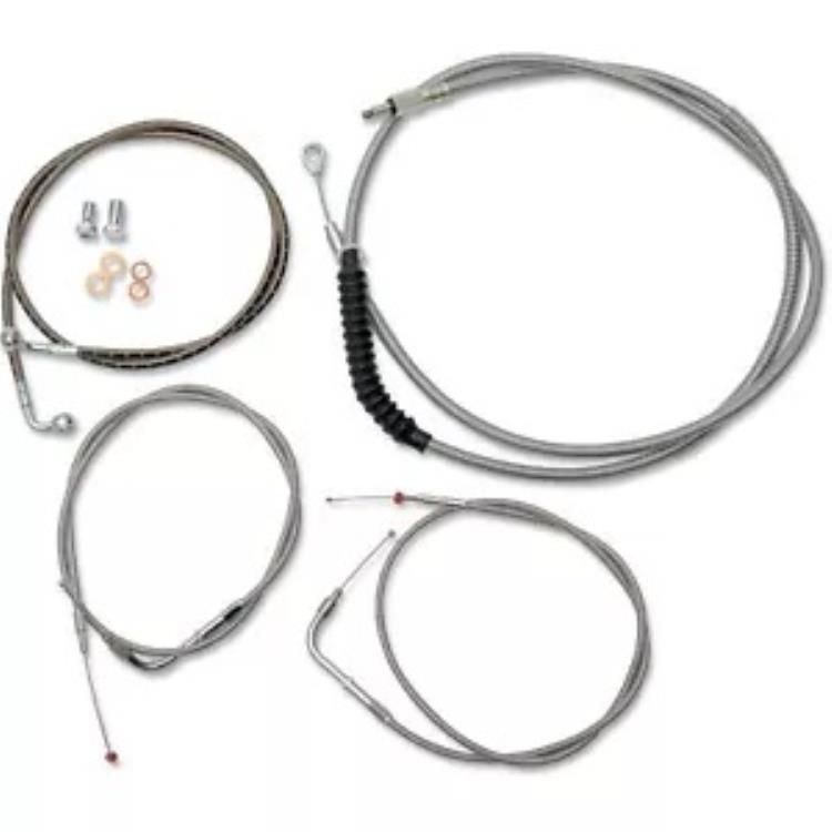 LA Choppers ステンレス標準ケーブルキット 12"-14" ハンドルバー用 (LA-8220KT-13) LA Choppers Stainless Standard Cable Kit for 12"-14" Handlebars (LA-8220KT-13) 【並行輸入品】|カスタムパーツ WORLD倉庫