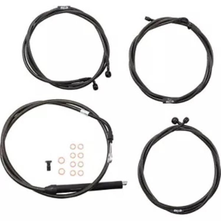 LA Choppers ミッドナイト スタンダード ケーブル キット 18"-20" バー用 (LA-8056KT-19M) LA Choppers Midnight Standard Cable Kit for 18"-20" Bars (LA-8056KT-19M) 【並行輸入品】｜カスタムパーツ WORLD倉庫