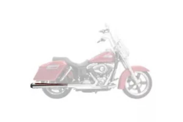Bassani 4 インチ メガホン クローム スリップオン マフラー ブラック エンド キャップ付き (1D17R) Bassani 4\