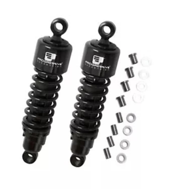Progressive 412 シリーズ ヘビーデューティ ブラック 11.5 インチ リア ショック (412-4011B) Progressive 412 Series Heavy Duty Black 11.5\