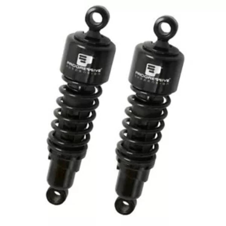 Progressive 412 シリーズ オートバイ ブラック 12.5 インチ リア ショック (412-4007B) Progressive 412 Series Motorcycle Black 12.5\