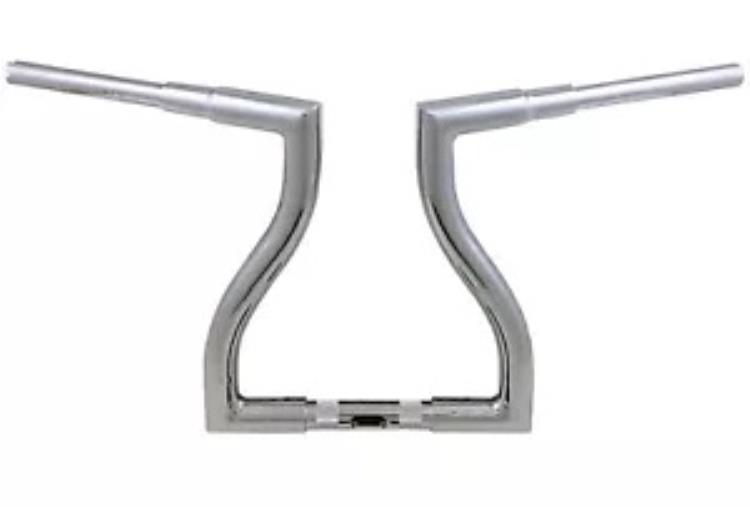 LA チョッパーズ クローム 14 インチ ライズ スレッシャー T バー ハンドルバー (LA-7317-14) LA Choppers Chrome 14\
