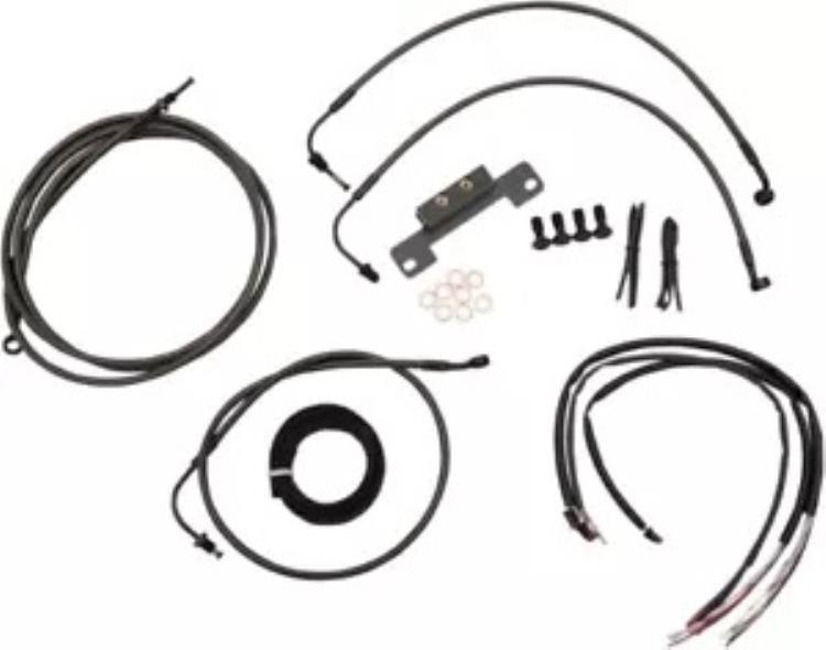 LA Choppers Midnight コンプリート ケーブル キット 12"-14" バー用 (LA-8012KT2B-13M) LA Choppers Midnight Complete Cable Kit for 12"-14" Bars (LA-8012KT2B-13M) 【並行輸入品】｜カスタムパーツ WORLD倉庫