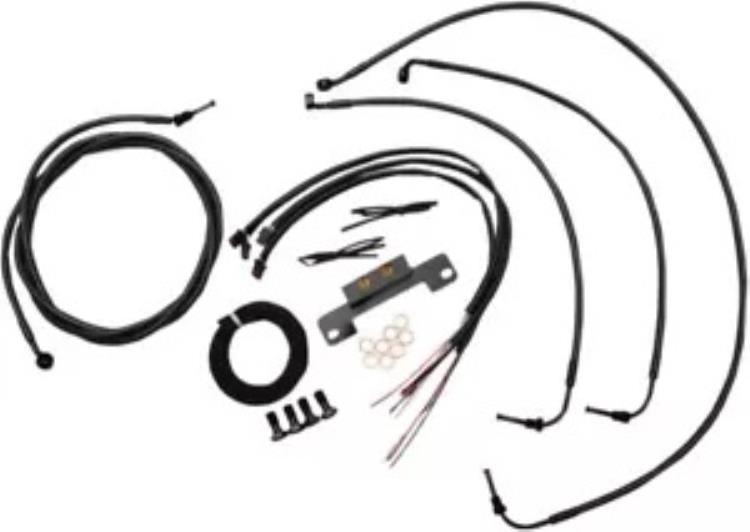 LA Choppers Midnight コンプリート ケーブル キット (15 インチ～17 インチ バー用) (LA-8055KT2-16M) LA Choppers Midnight Complete Cable Kit for 15"-17" Bars (LA-8055KT2-16M) 【並行輸入品】｜カスタムパーツ WORLD倉庫