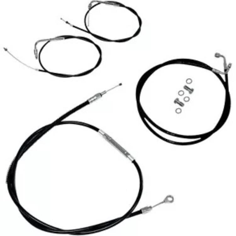LA Choppers ブラック ビニール 標準ケーブル キット (15 インチ～17 インチ バー用) (LA-8210KT-16B) LA Choppers Black Vinyl Standard Cable Kit for 15"-17" Bars (LA-8210KT-16B) 【並行輸入品】｜カスタムパーツ WORLD倉庫