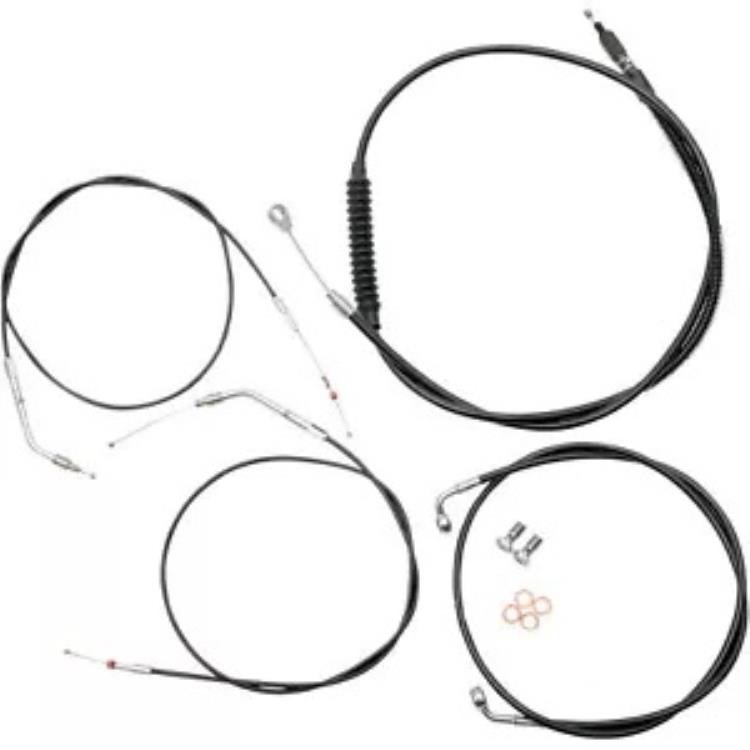 LA Choppers ミニエイプバー用ブラックビニールスタンダードケーブルキット (LA-8310KT-08B) LA Choppers Black Vinyl Standard Cable Kit for Mini Ape Bars (LA-8310KT-08B) 【並行輸入品】
