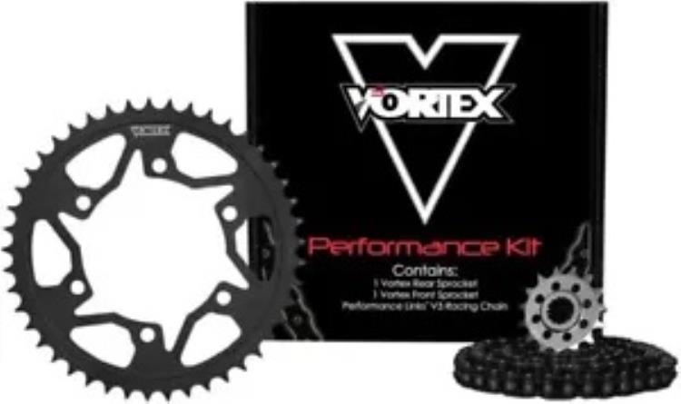 Vortex OES 標準装備 RX3 ブラック チェーン & スプロケット キット (CK4153) Vortex OES Original Equipment RX3 Black Chain & Sprocket Kit (CK4153) 【並行輸入品】