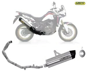 フルエキゾースト Arrow MRace HONDA 1000 Africa Twin Tita/Inox 2016 - 2019 Full Exhaust Arrow MRace HONDA 1000 Africa Twin Tita/Inox 2016 - 2019 【並行輸入品】