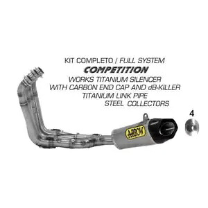 2017 アロー コンペティション チタン BMW S 1000 R フルエキゾースト - 2020- 2017 Arrow Competition Titanium BMW S 1000 R Full Exhaust - 2020- 【並行輸入品】|カスタムパーツ WORLD倉庫