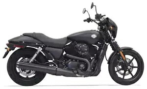 Bassani ロングストレートカン スリップオンマフラー ブラック ハーレー XG ストリート500/ストリート750 Bassani Long Straight Can Slip-On Muffler Black Harley XG Street 500/Street 750 【並行輸入品】