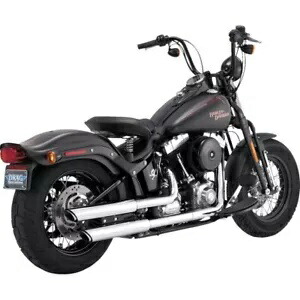 バンス&ハインズ ツイン スラッシュ スリップオン マフラー クローム #16842 ハーレーダビッドソン ソフテイル Vance & Hines Twin Slash Slip-On Mufflers Chrome #16842 Harley Davidson Softail 【並行輸入品】