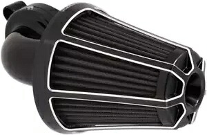 アレンネス モンスターサッカー 90度エアクリーナーキット 面取りブラック #81-008 Arlen Ness Monster Sucker 90-Degree Air Cleaner Kit Beveled Black #81-008 【並行輸入品】