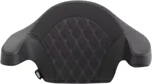 ドラッグ スペシャリティーズ キングスタイル ツアー ボックス ダブル ダイヤモンド バックレスト ブラック/シルバー 232829 Drag Specialties King-Style Tour Box Double Diamond Backrest Black/Silver 232829 【並行輸入品】