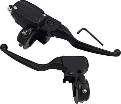 ドラッグ スペシャリティーズ ハンドルバー コントロール キット デュアル ディスク/ABS マット ブラック #232877 Drag Specialties Handlebar Control Kit Dual Disc/ABS Matte Black #232877 【並行輸入品】