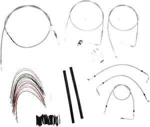 Burly ケーブル/ブレーキラインキット 16 インチ エイプハンガー用 クルーズステンレスなし #B30-1080 Burly Cable/Brake Line Kit for 16" Ape Hangers w/o Cruise Stainless #B30-1080 【並行輸入品】｜カスタムパーツ WORLD倉庫