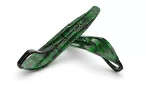 Slydog アタック スキー ループ ハンドル付き 7 インチ スワール ブラック/グリーン Slydog Attack Skis With Loop Handles 7" Swirl Black/Green 【並行輸入品】｜カスタムパーツ WORLD倉庫