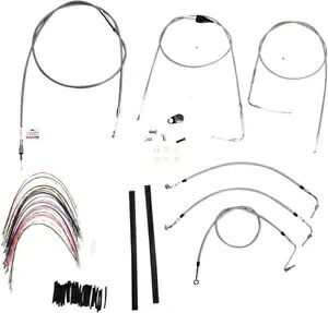 Burly ケーブル/ブレーキ キット 14 インチ エイプ ハンガー用 クルーズ ステンレス ブレード付き B30-1082 Burly Cable/Brake Like Kit for 14" Ape Hangers w/Cruise Stainless Braid B30-1082 【並行輸入品】｜カスタムパーツ WORLD倉庫