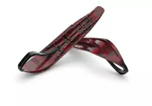 Slydog アタック スキー ループ ハンドル付き 7 インチ スワール ブラック/レッド Slydog Attack Skis With Loop Handles 7\