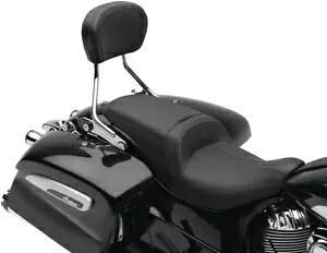 コブラ 取り外し可能バックレスト ラウンドトール 6インチ x 5インチ クロム #502-2000 インディアン Cobra Detachable Backrest Round Tall 6\