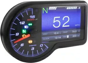 Koso RX-3 GP スタイル 多機能ゲージ ブラックパネル Koso RX-3 GP Style Multi-Function Gauge Black Panel 【並行輸入品】|カスタムパーツ WORLD倉庫