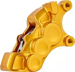 Arlen Ness 6 ピストン デフ ボア キャリパー 11.8 インチ ローター フロント右用 ゴールド #02-228 Arlen Ness Six-Piston Diff Bore Caliper for 11.8\