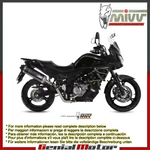 Mivv 排気マフラー スピードエッジ ブラック スズキ DL V-Strom 650 2012 - 2016用 Mivv Exhaust Muffler Speed Edge Black for Suzuki Dl V-Strom 650 2012 - 2016 【並行輸入品】