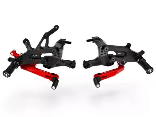 調節可能なリアセット ブラック レッド Ducabike Ducati Streetfighter SF V4 2020 - 2023用 Adjustable Rearset Black Red Ducabike For Ducati Streetfighter Sf V4 2020 - 2023 【並行輸入品】