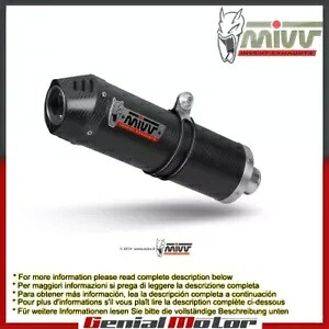 Mivv コンプリートエキゾースト オーバルカーボン カーボンキャップ付き ヤマハ Mt-09 2013 - 2018用 Mivv Complete Exhaust Oval Carbon with Carbon Cap for Yamaha Mt-09 2013 - 2018 【並行輸入品】｜カスタムパーツ WORLD倉庫 159,500円