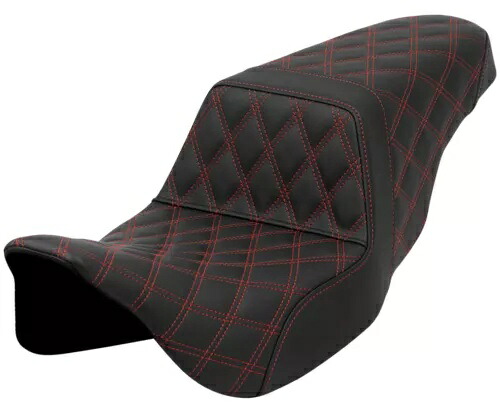 Saddlemen ステップアップ ブラック シート フルレッド格子ステッチ (A808-07B-175RED) Saddlemen Step-Up Black Seat w/Full Red Lattice Stitching (A808-07B-175RED) 【並行輸入品】