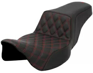 サドルメン セットアップ ブラックシート レッド格子ステッチ (A808-07B-172RED) Saddlemen Set-Up Black Seat w/Red Lattice Stitch (A808-07B-172RED) 【並行輸入品】
